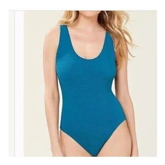 Andie Swim 'Ibiza' One-Piece Swimsuit · Azrur Teal Blue Size Large - Picture 1 of 6